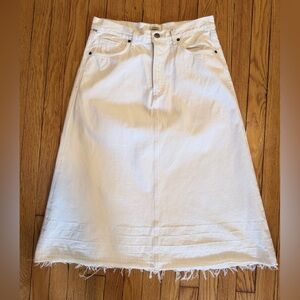 Citizens Of Humanity Premium Vintage Off-White Denim Skirt